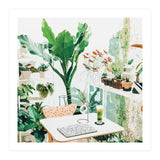 Junglow, Urban Jungle Botanical Home decor, Tropical Plants Interior Design Plant Lady Painting (Print Only) thumbnail