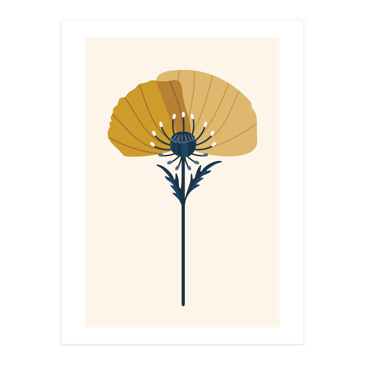 Ochre Half Poppy (Print Only)