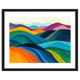 Abstract Vibrant Rolling Hills Landscape Art thumbnail