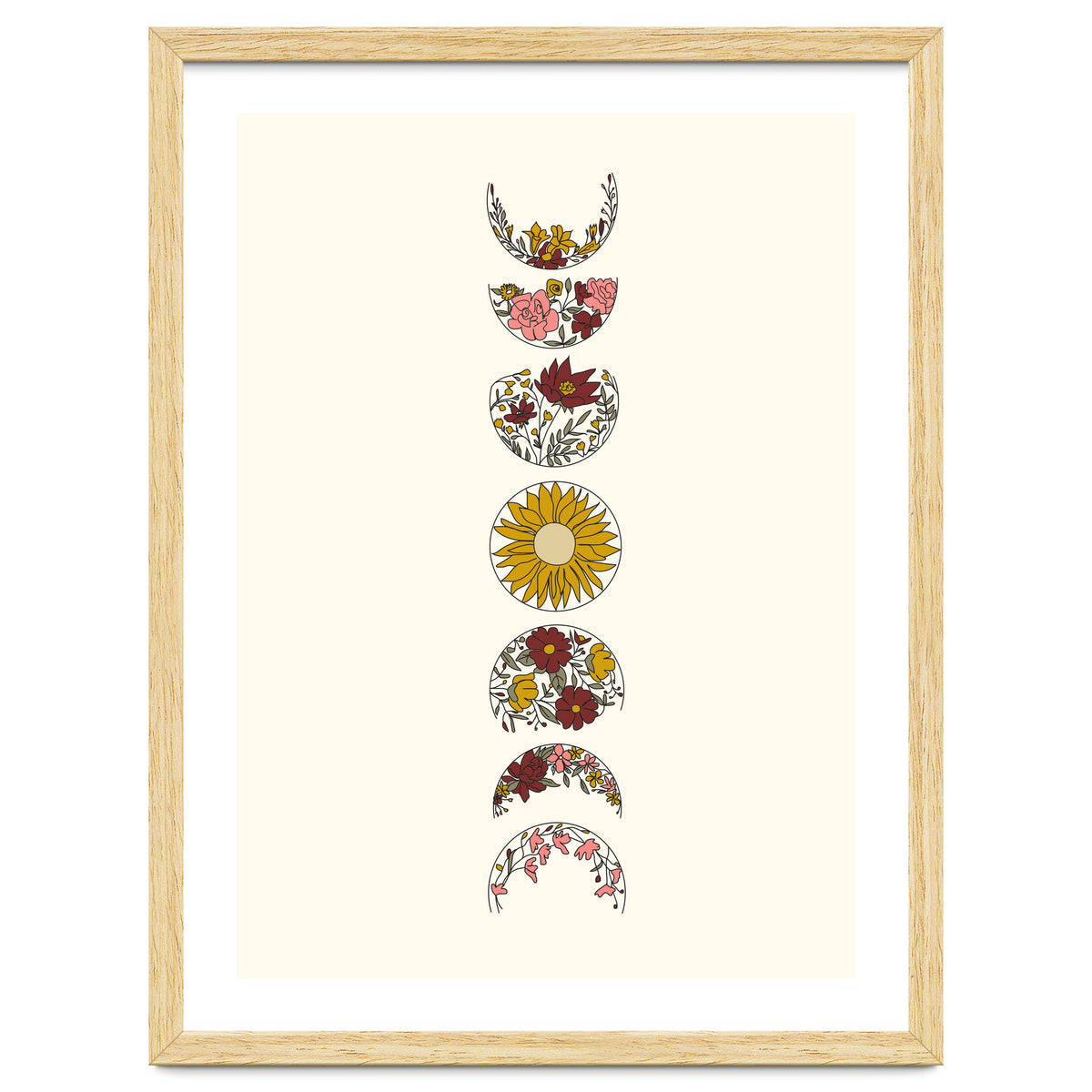 Floral Phases Of The Moon