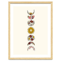 Floral Phases Of The Moon