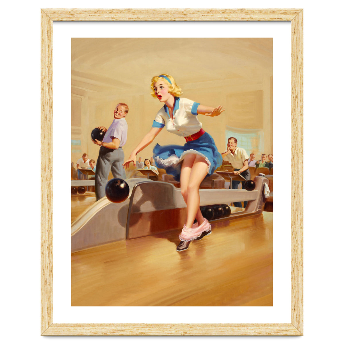 Sexy Pinup Girl On Bowling Incident