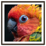 Close Up Sun Conure Parrot Eye Feathers thumbnail