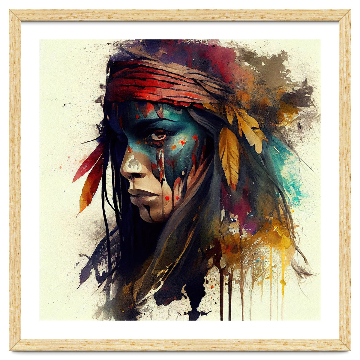 Powerful American Native Warrior Woman #3