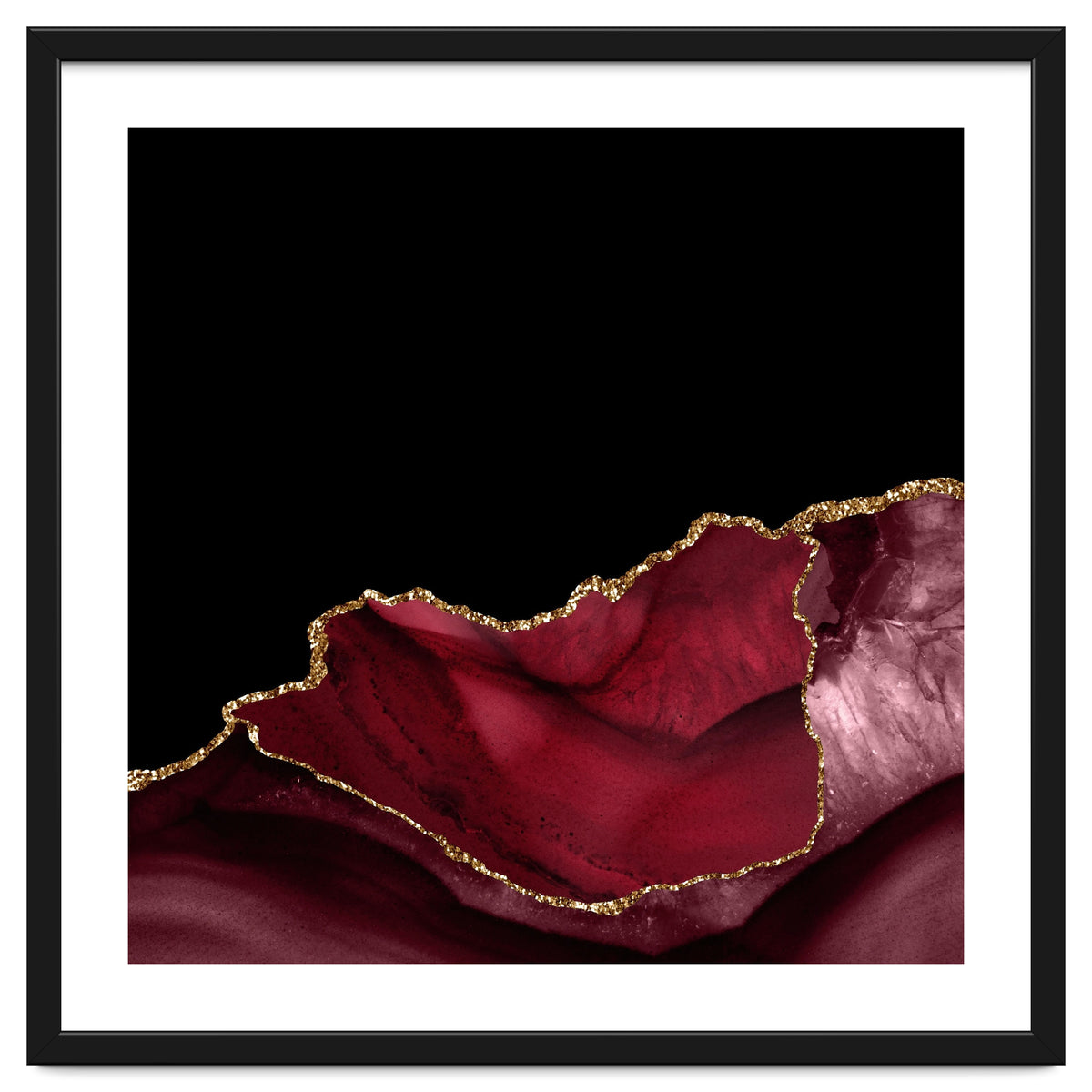 Burgundy & Gold Agate Texture 06