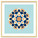 Mandala flower - orange and blue thumbnail
