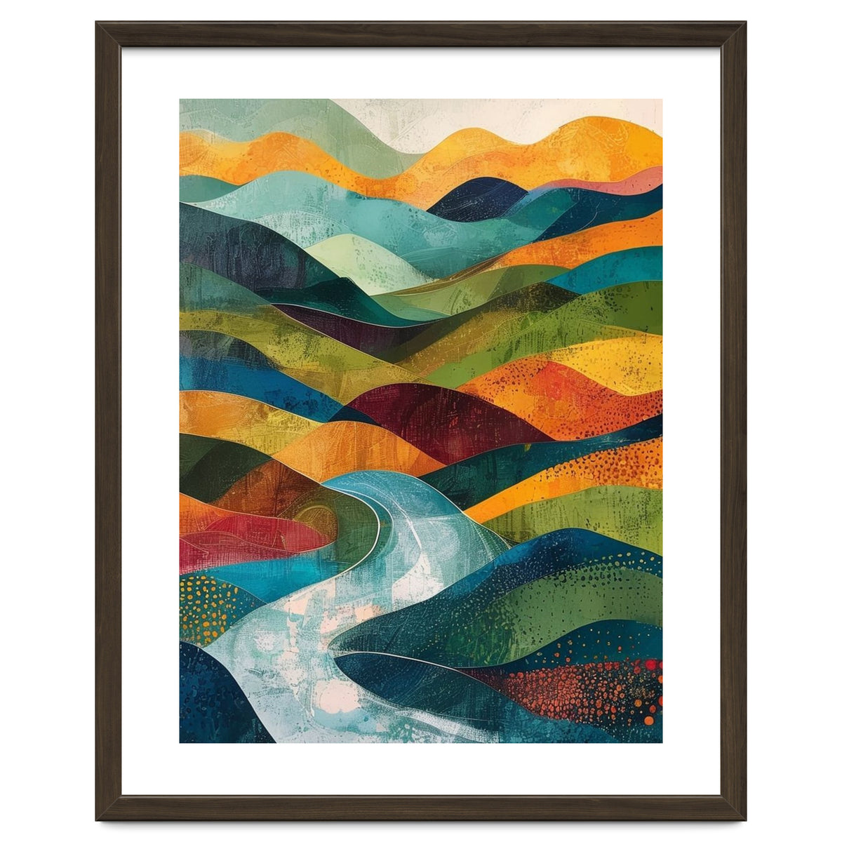 Abstract Rolling Hills Landscape