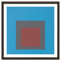 JOSEF ALBERS - HOMAGE TO THE SQUARE, BLUE, DARK RED
