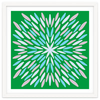 Petal Burst - green, blue, beige