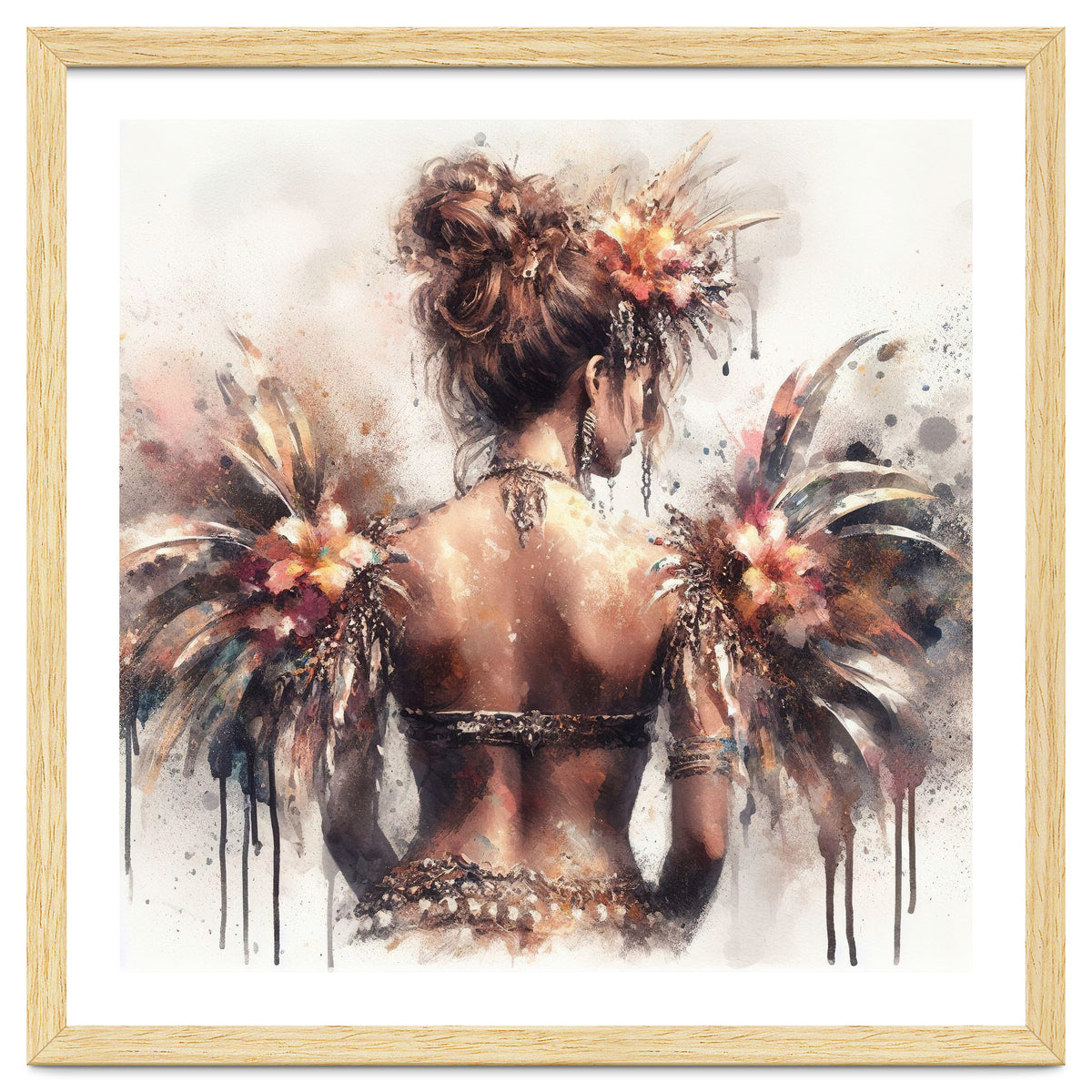 Ornate Floral Back Portrait