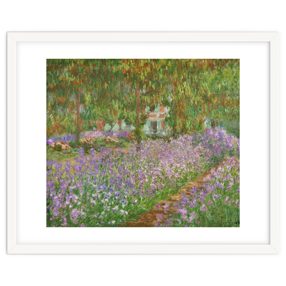 Le jardin a Giverny. Oil on canvas.