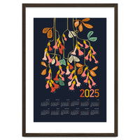 Calendar 2025 fuchsia flower