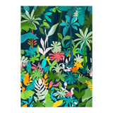 The Midnight Jungle, Botanical Nature Plants Tropical Forest, Watercolor Painting Floral Palm (Print Only) thumbnail