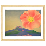 Georgia O’Keeffe – Hollyhock Pink with Pedernal (1937) | Vibrant Modernist Floral Landscape of New Mexico thumbnail