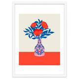 Poppies in a vase - red and blue thumbnail