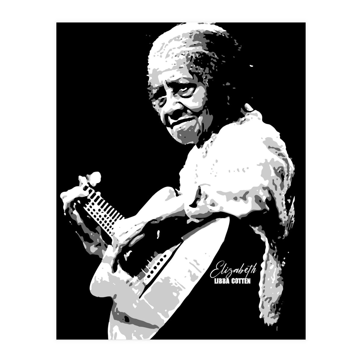 Elizabeth Cotten Folk and Blues Musician Legend (Print Only)