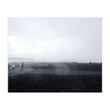 Tourists on the black sand beach - Iceland  (Print Only) thumbnail