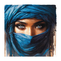 Blue Eyes Tuareg Woman Portrait (Print Only)