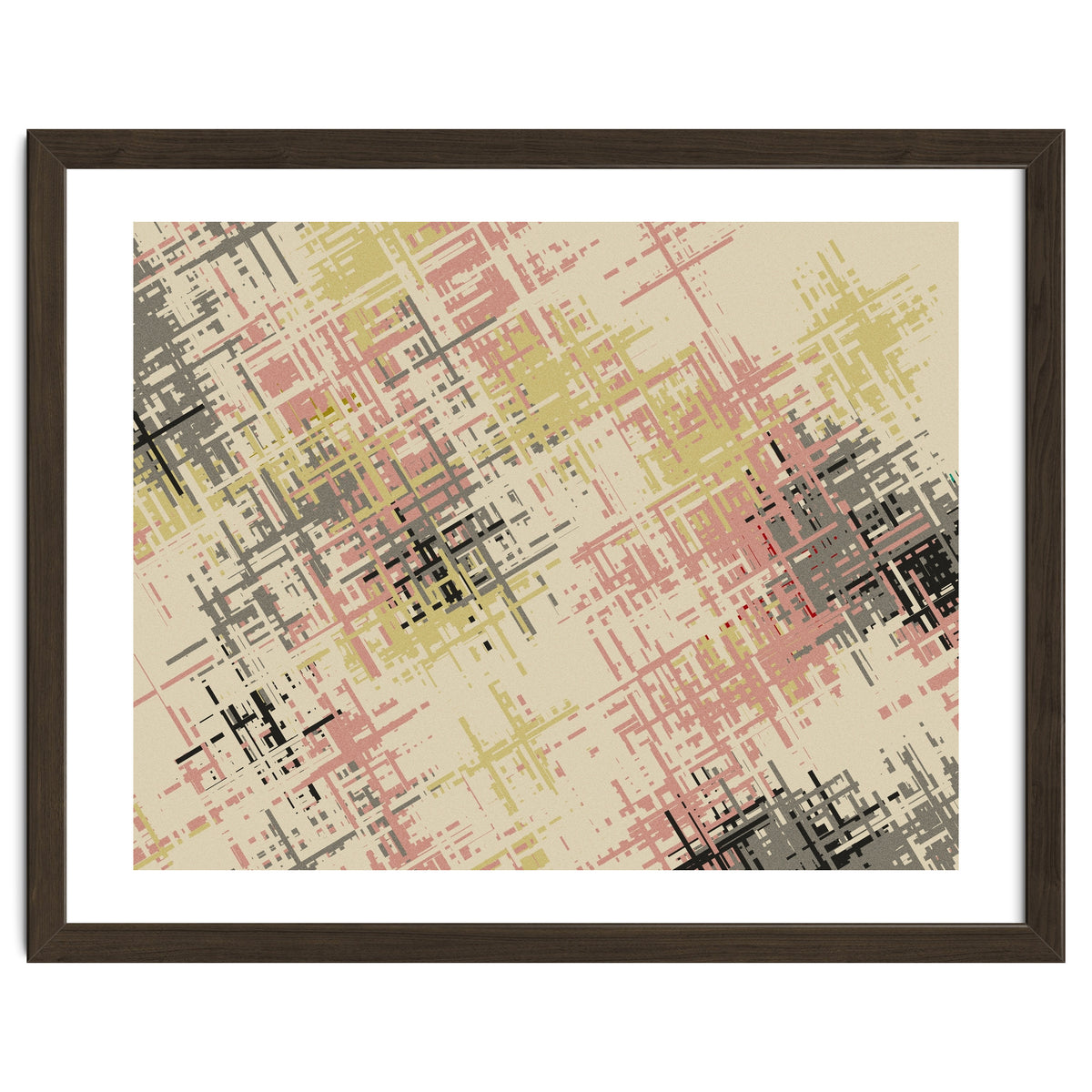 Geometric Cross Patterns Muted