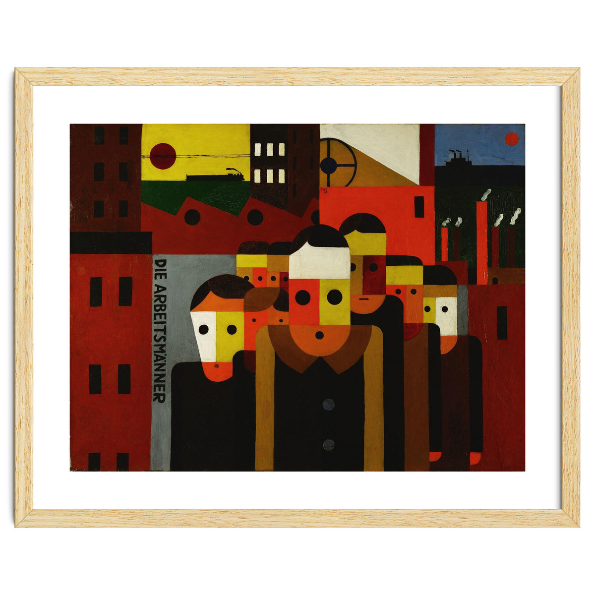 Die Arbeitsmaenner - The Workmen. Oil on canvas.