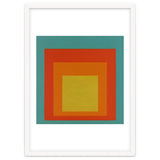 JOSEF ALBERS - HOMAGE TO THE SQUARE GREEN RED YELLOW ORANGE thumbnail