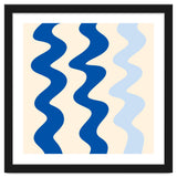 Squiggly Lines - blue and cream thumbnail