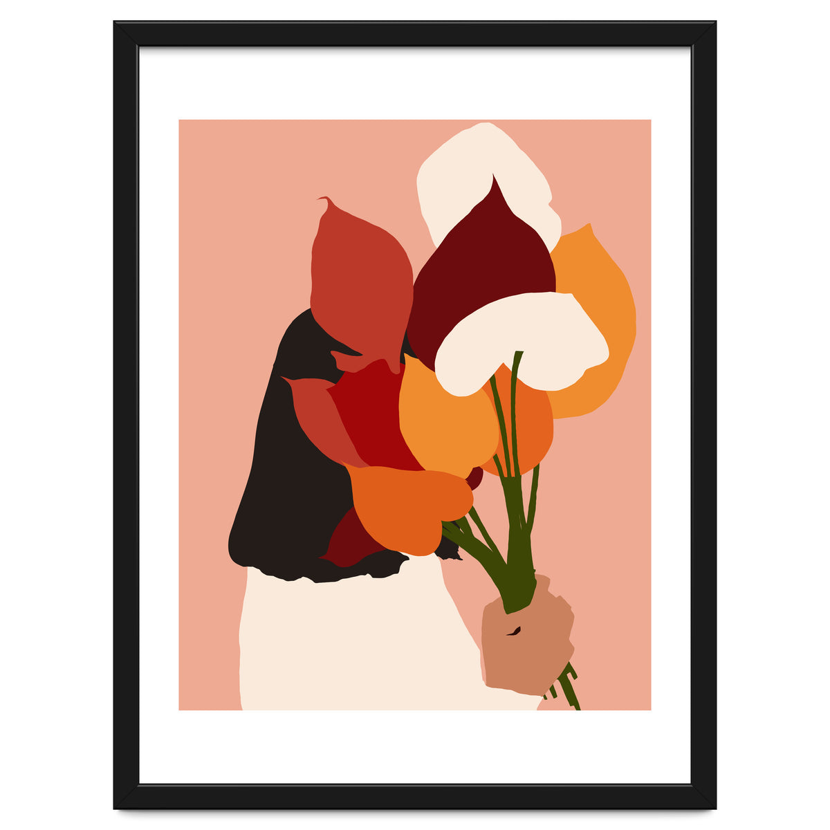 The Comfort Zone, Pastel Bohemian Woman, Floral Self Care Self Love Positivity Growth, Eclectic Boho Concept