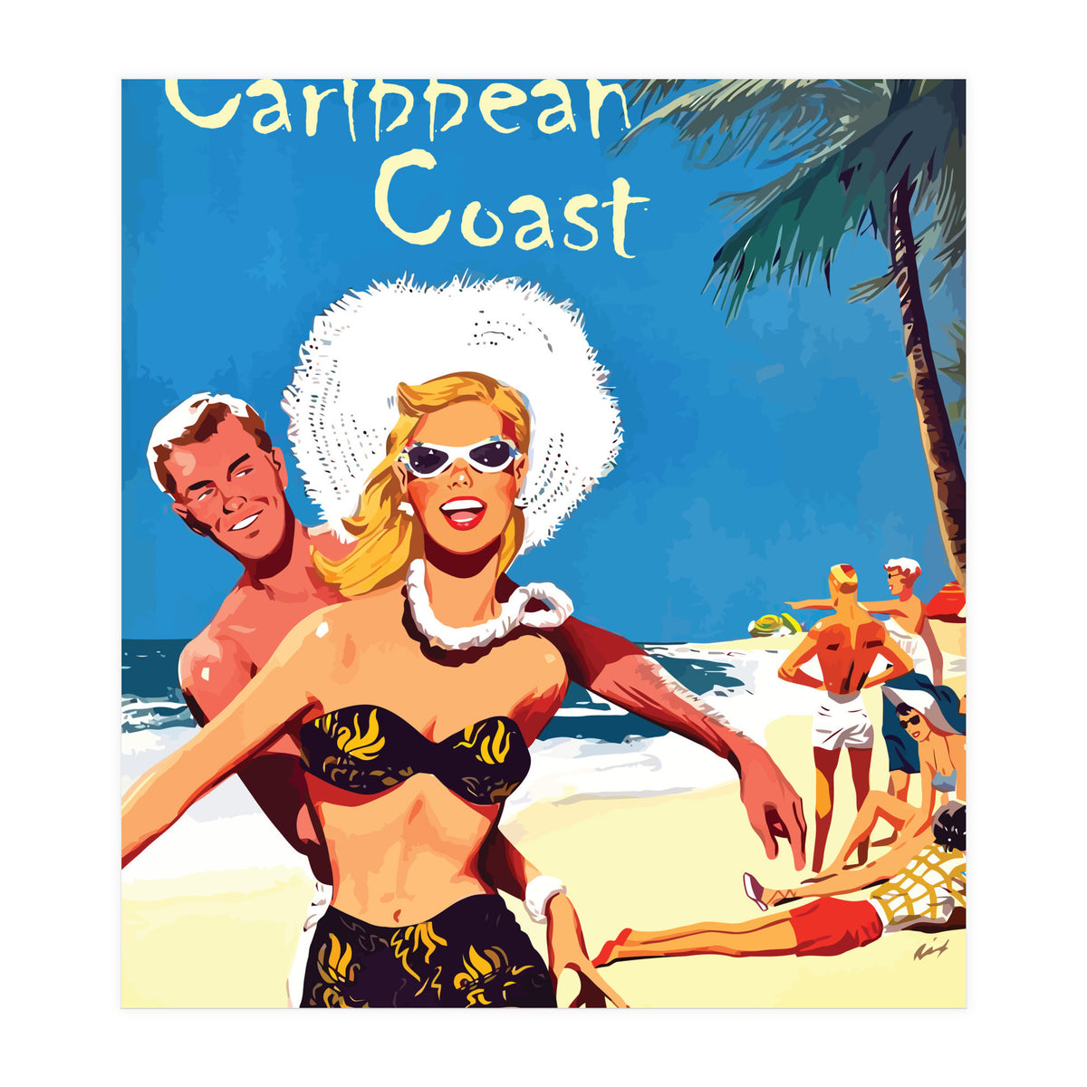 Chasing on a Caribbean Coast (Print Only)