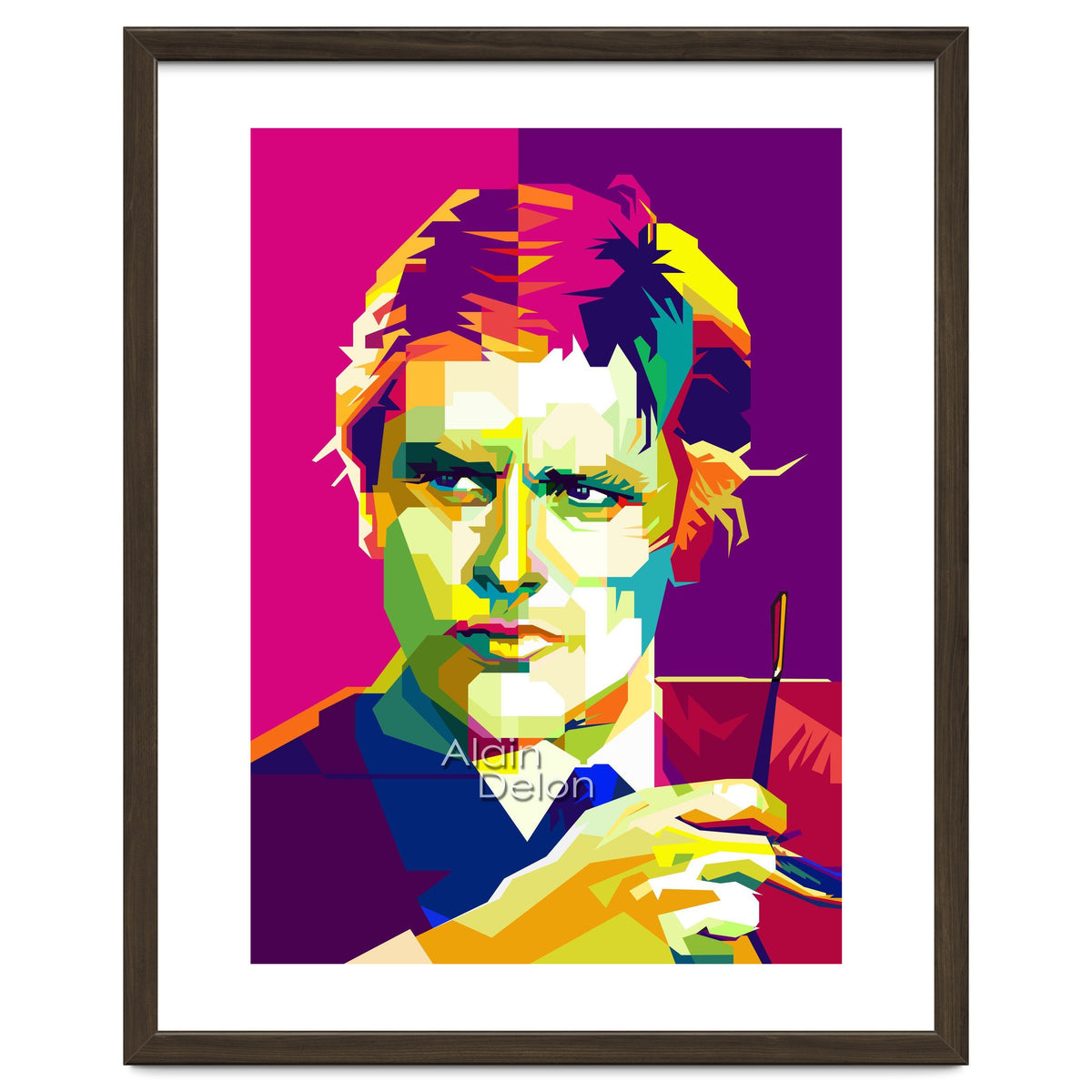 Alain Delon Retro Art WPAP