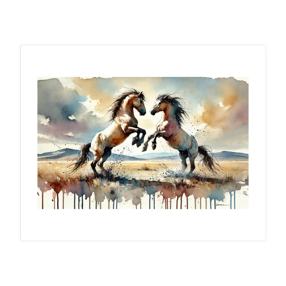 Rearing Horses (Print Only)