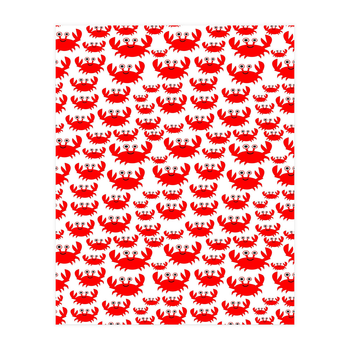 Red Crab Pattern  (Print Only)