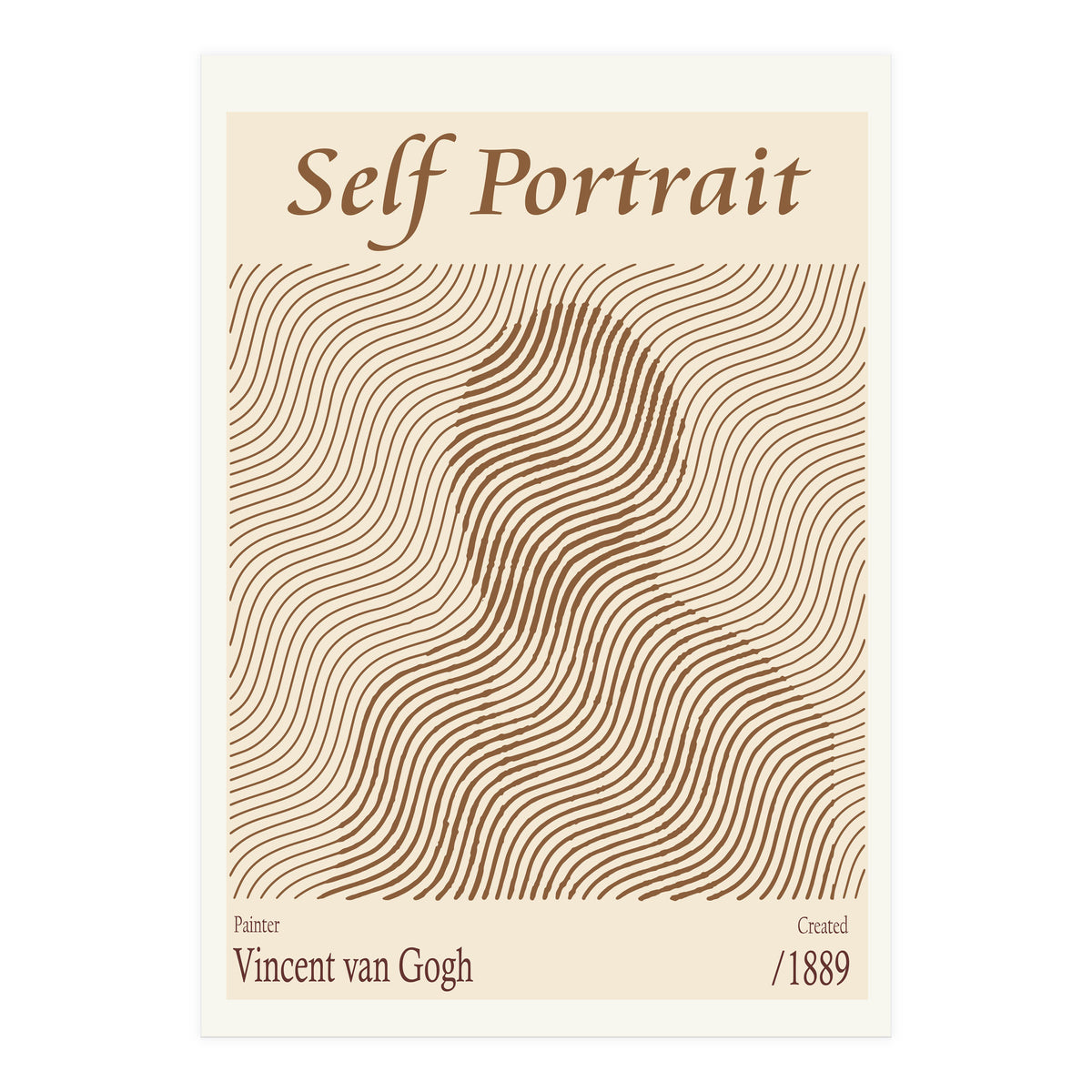 Self Portrait Vincent Van Gogh (1889) (Print Only)