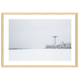 Amusement park in the winter seascape thumbnail