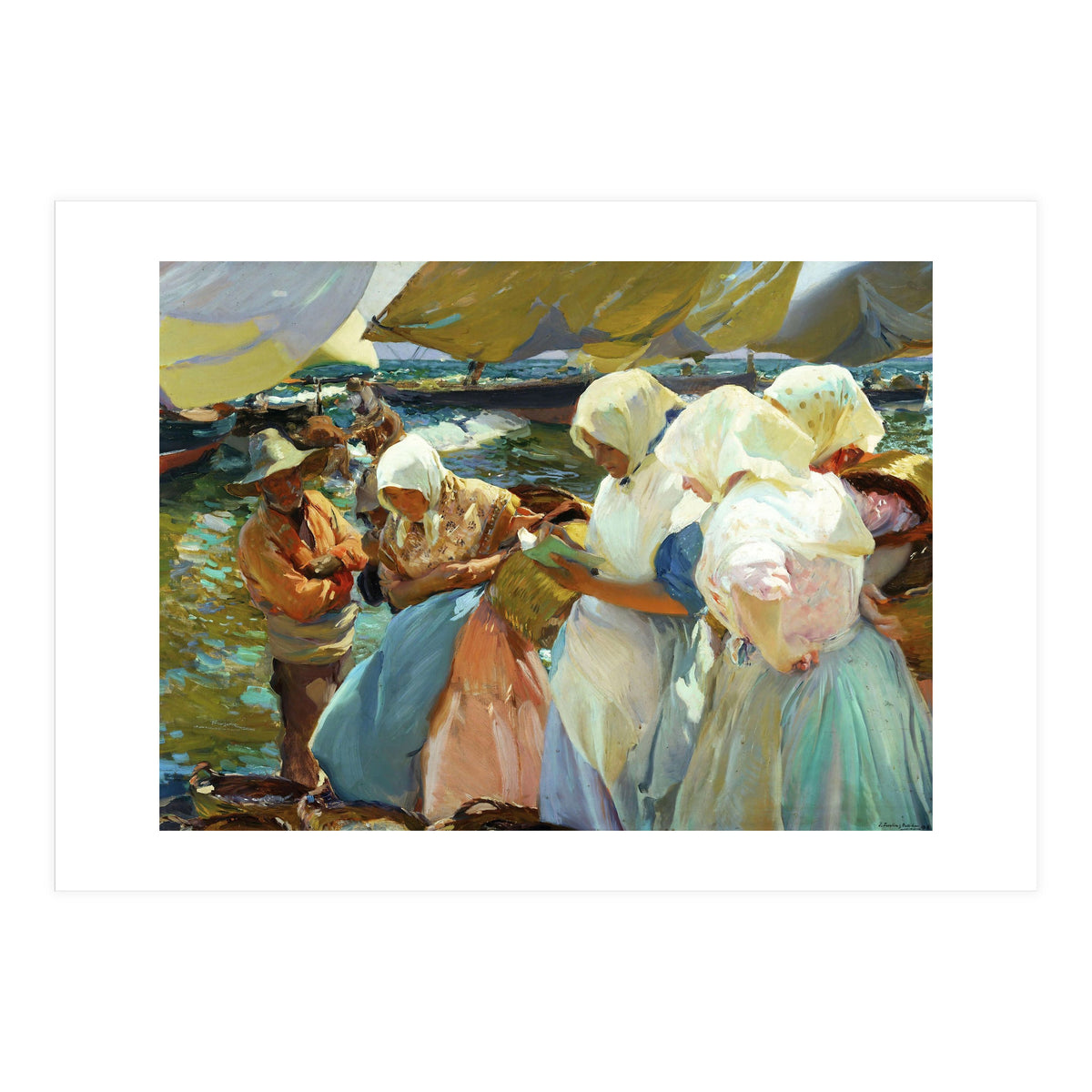Joaquín Sorolla / 'Women of Valencia at the Beach', 1915, Oil on canvas, 93 x 126 cm. (Print Only)