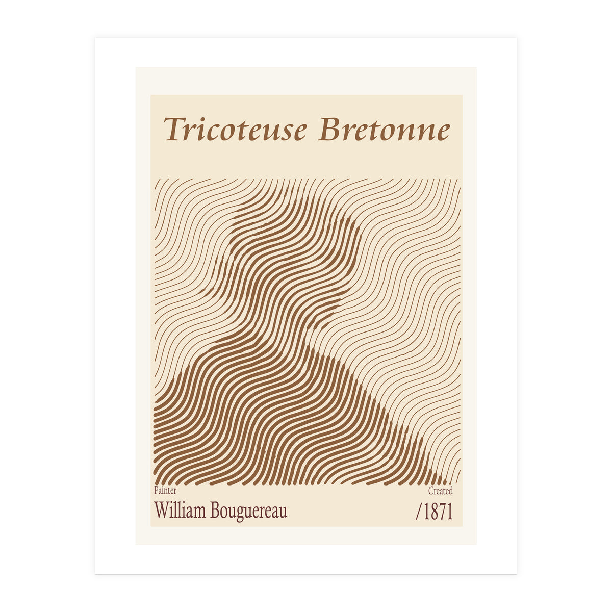 Tricoteuse Bretonne William Bouguereau (1871) (Print Only)
