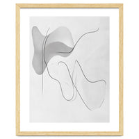Abstract Black And White Flowing Lines And Shapes