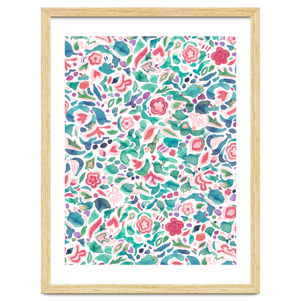 Primitive Flowers Green Coral