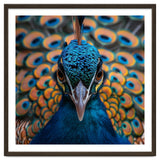 Close Up Peacock Head And Eye With Feathers thumbnail