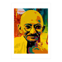 Mahatma Gandhi Colorful Abstract Art (Print Only)