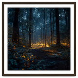 Enchanted Midnight Forest with Glowing Fireflies thumbnail