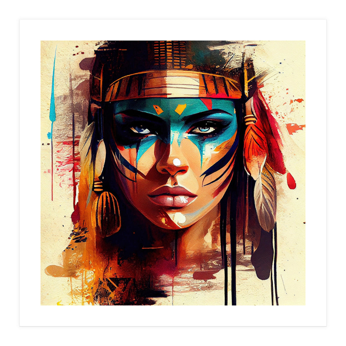 Powerful Egyptian Warrior Woman #3 (Print Only)