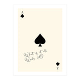 Ace of Spades Motivational Card Print, What If It All Works Out Poster (Print Only) thumbnail