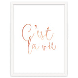 C'est la vie Rose Gold | Motivational Typography Quote Positivity | Handwritten Good Vibes Celebrate thumbnail