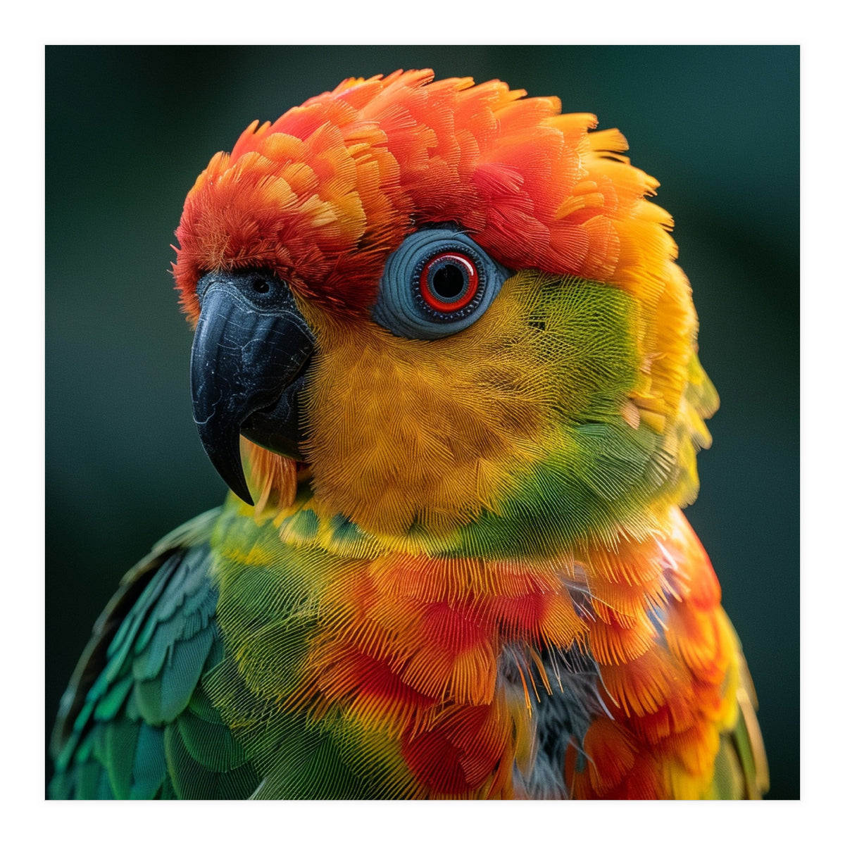 Sun Conure Parrot Close Up Eye  (Print Only)