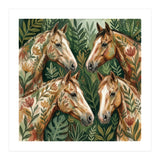 Majestic Floral Horses (Print Only) thumbnail
