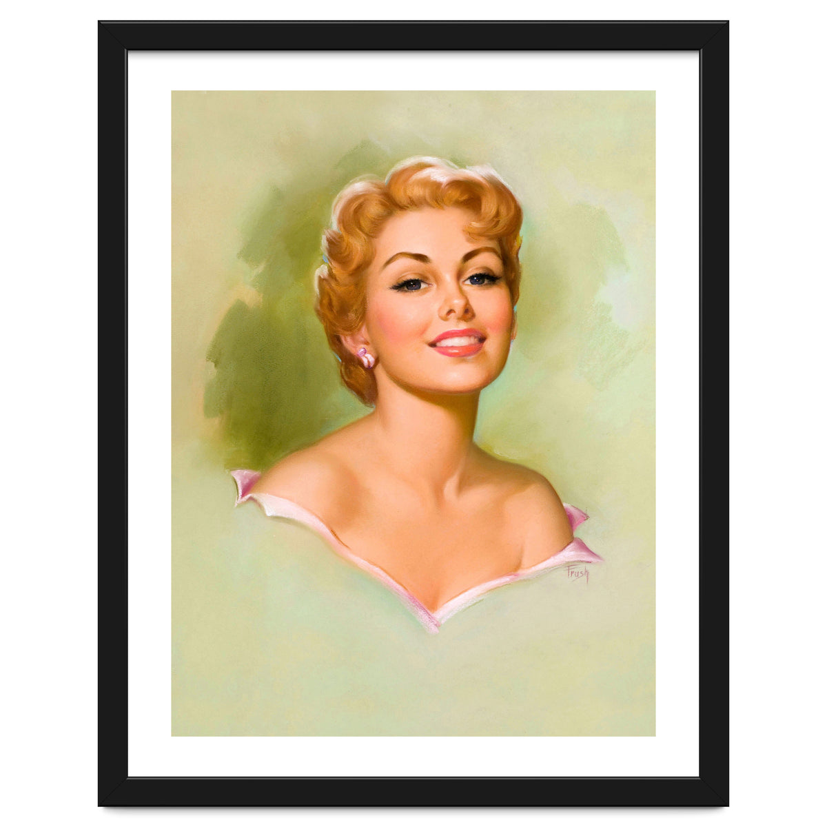 Pinup Blonde Girl Portrait