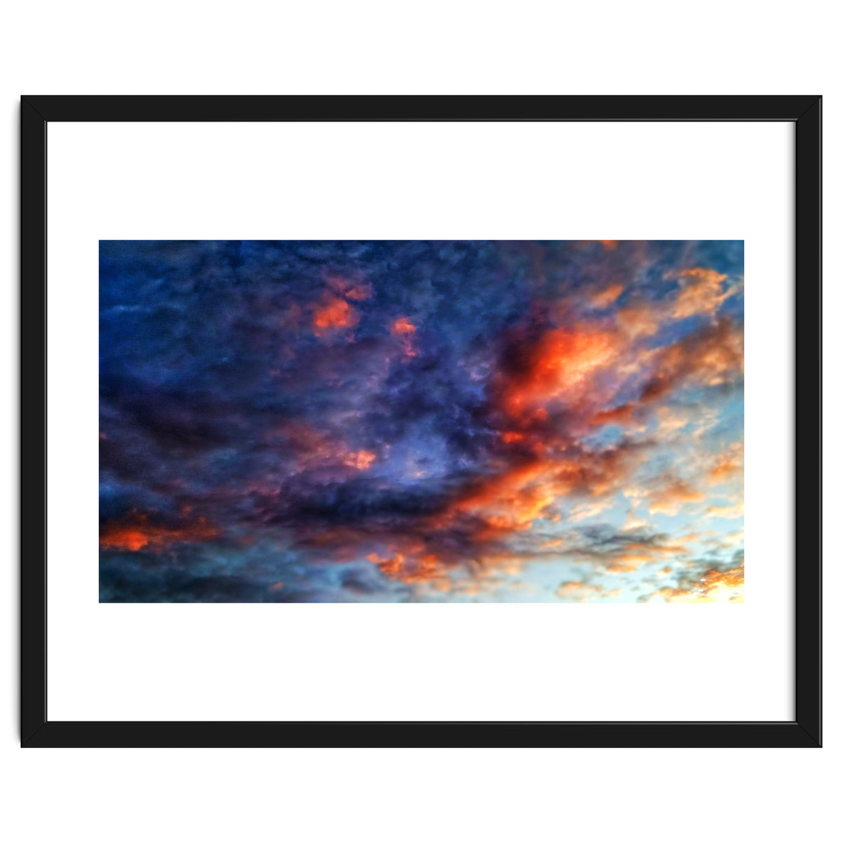 Cloudy sky at sunset