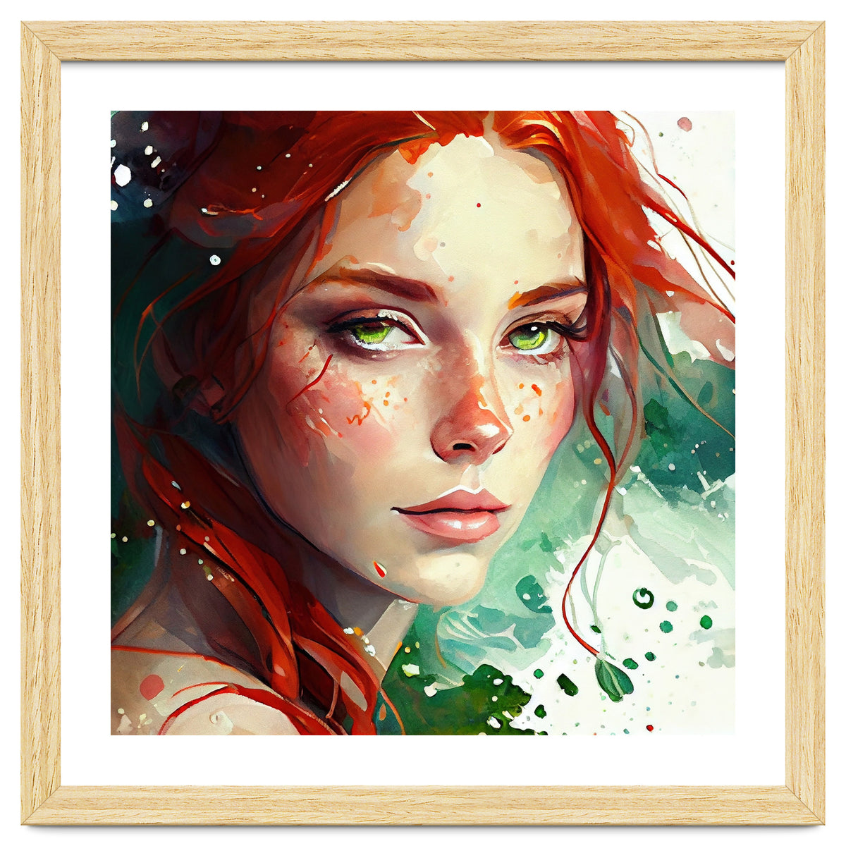 Watercolor Little Mermaid