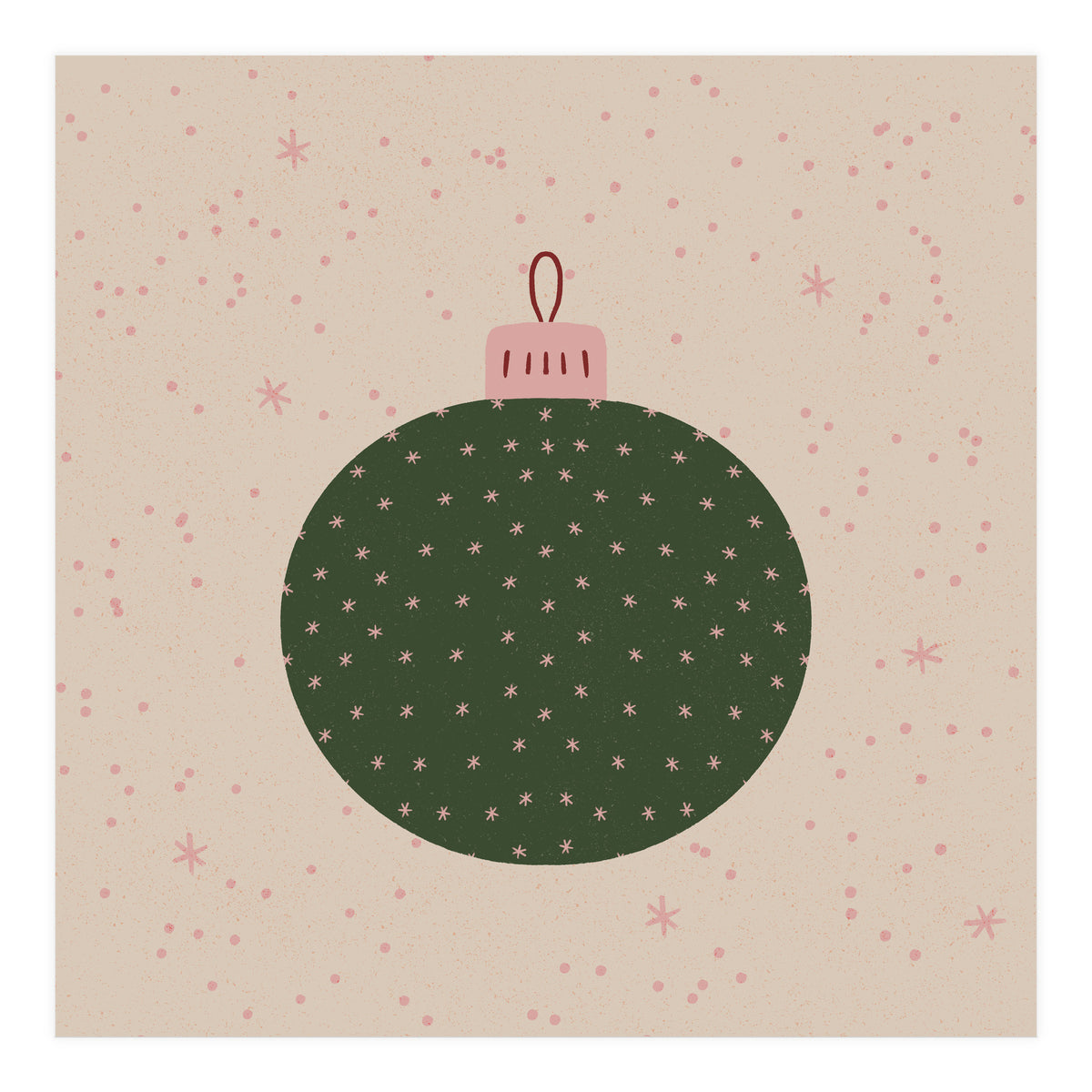 Christmas globe with snowflakes (Print Only)