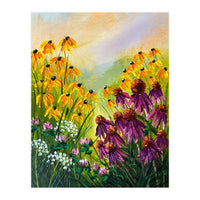 Impasto Wildflower Meadow Painting  (Print Only)